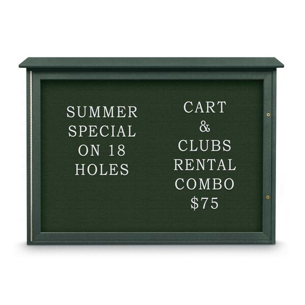 Outdoor Enclosed Combo Board, 72"x36", Bronze Frame/Green & Black